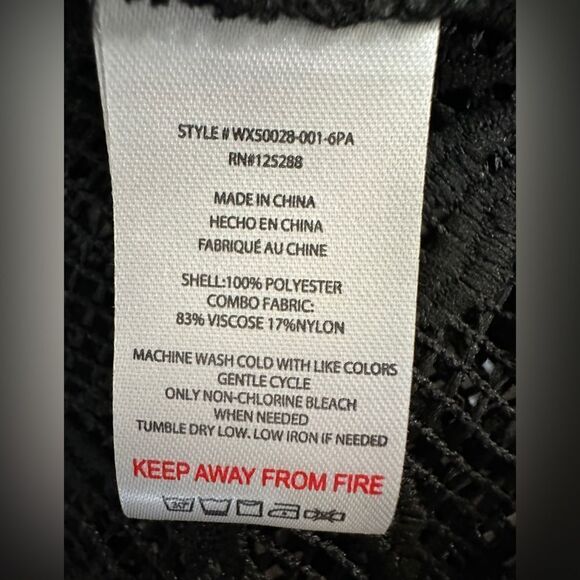 Jason Wu Black Lace Daisy Floral See Thru Collared Blouse Size M - Picture 10 of 11